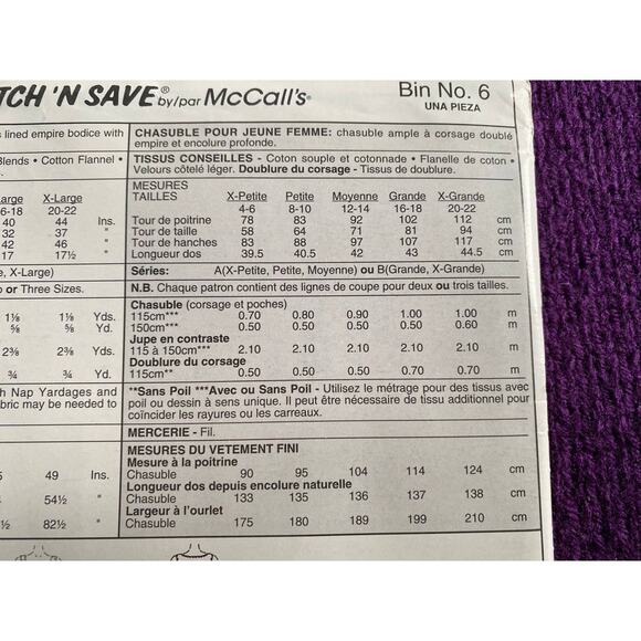 McCalls sewing pattern 9435 dress jumper patch pockets sz 4 6 8 10 12 14 - Picture 5 of 6